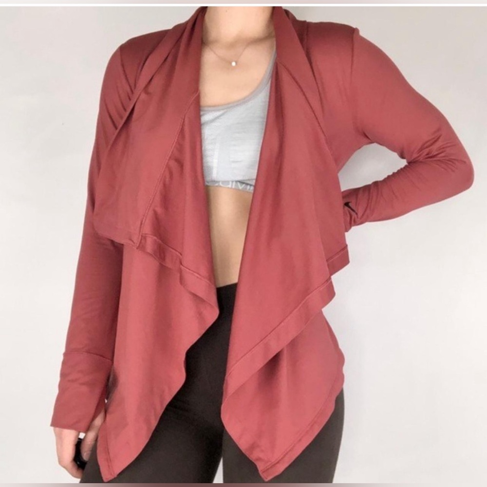 Nike Yoga Collection Waterfall Cardigan with Thumb Holes